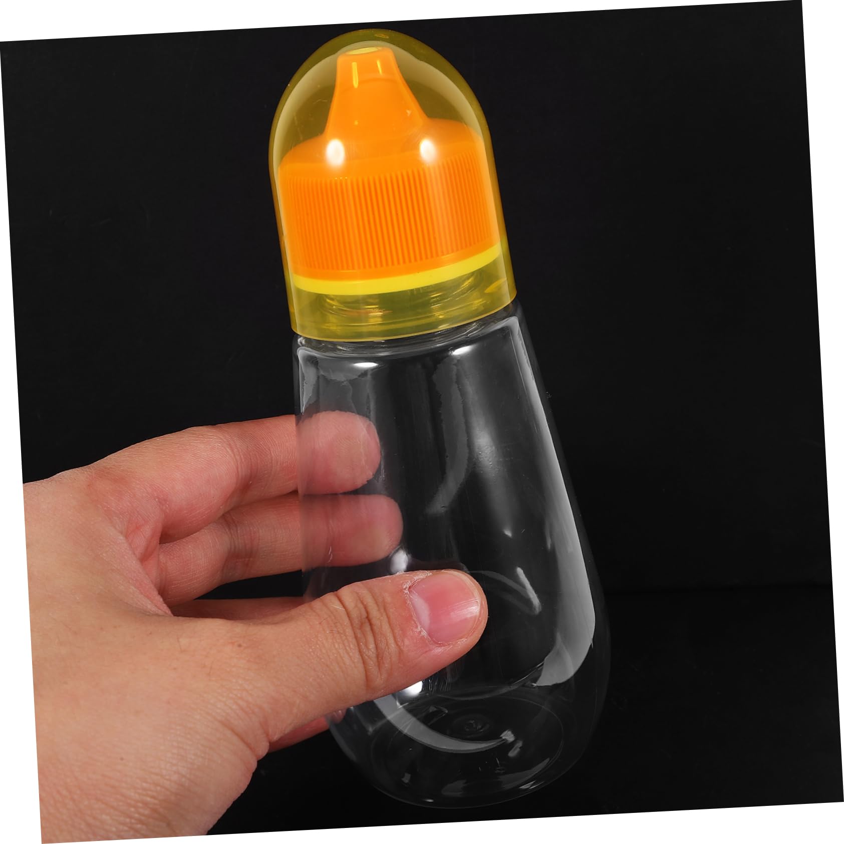 SOLUSTRE 4Pcs Plastic Honey Containers Squeeze Bottles for Syrup and Beverage Storage Reusable Pet Honey Jars with Caps for Honey Juice and Smoothies