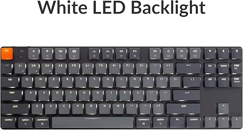 Miniatura 7 de Keychron Teclado mecánico con cable Bluetooth inalámbrico y USB con diseño sin llave de 87 teclas con interruptor marrón Gateron de perfil bajo