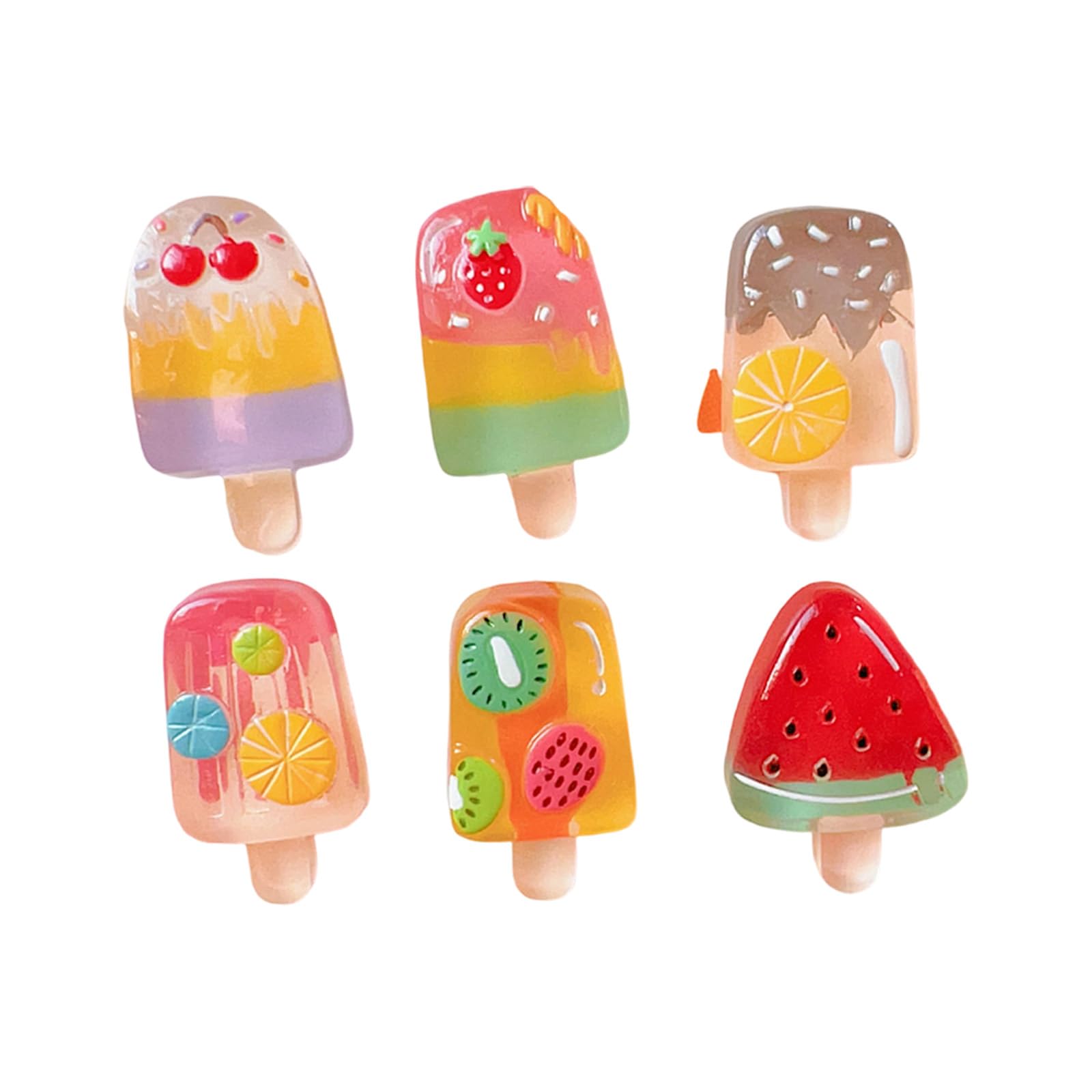 Decorative Fruit Ice Cream Shape Fridge Magnets Powerful Holds Note Photos Firmly Sticker Ornaments Gift Popsicles Refrigerator Magnets