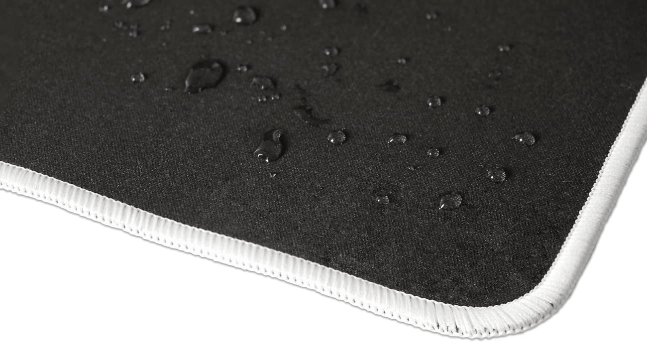 Mountain Glacier XL - Tappetino per mouse da gaming, con superficie morbida ottimizzata e impermeabile, bordi trapuntati e fondo gommato antiscivolo