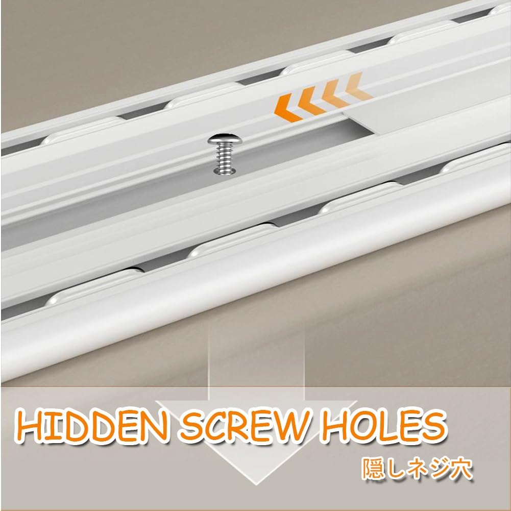 Binario Per Tende A Doppia Silenzioso Asta Per Tende A Soffitto In Alluminio Bastone Tende Scorrevole Per Soggiorno Camera Da Letto Divisorio(White,200cm)