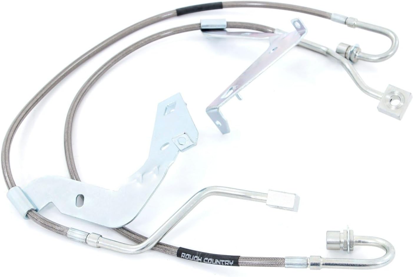 Rough Country Front Stainless Brake Lines for 2017-2022 Ford Super Duty - 89709