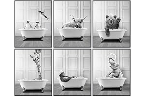 Animal Bathroom Wall Art - Funny Bathroom Decor