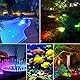 T-SUN Solar Teichbeleuchtung RGB Solar Unterwasserstrahler LED Teich Licht mit IP68 wasserdicht, RGB-Farbwechsel Landschaftsscheinwerfer Gartenbeleuchtung für Garten, Patio, Baum (3 Set)