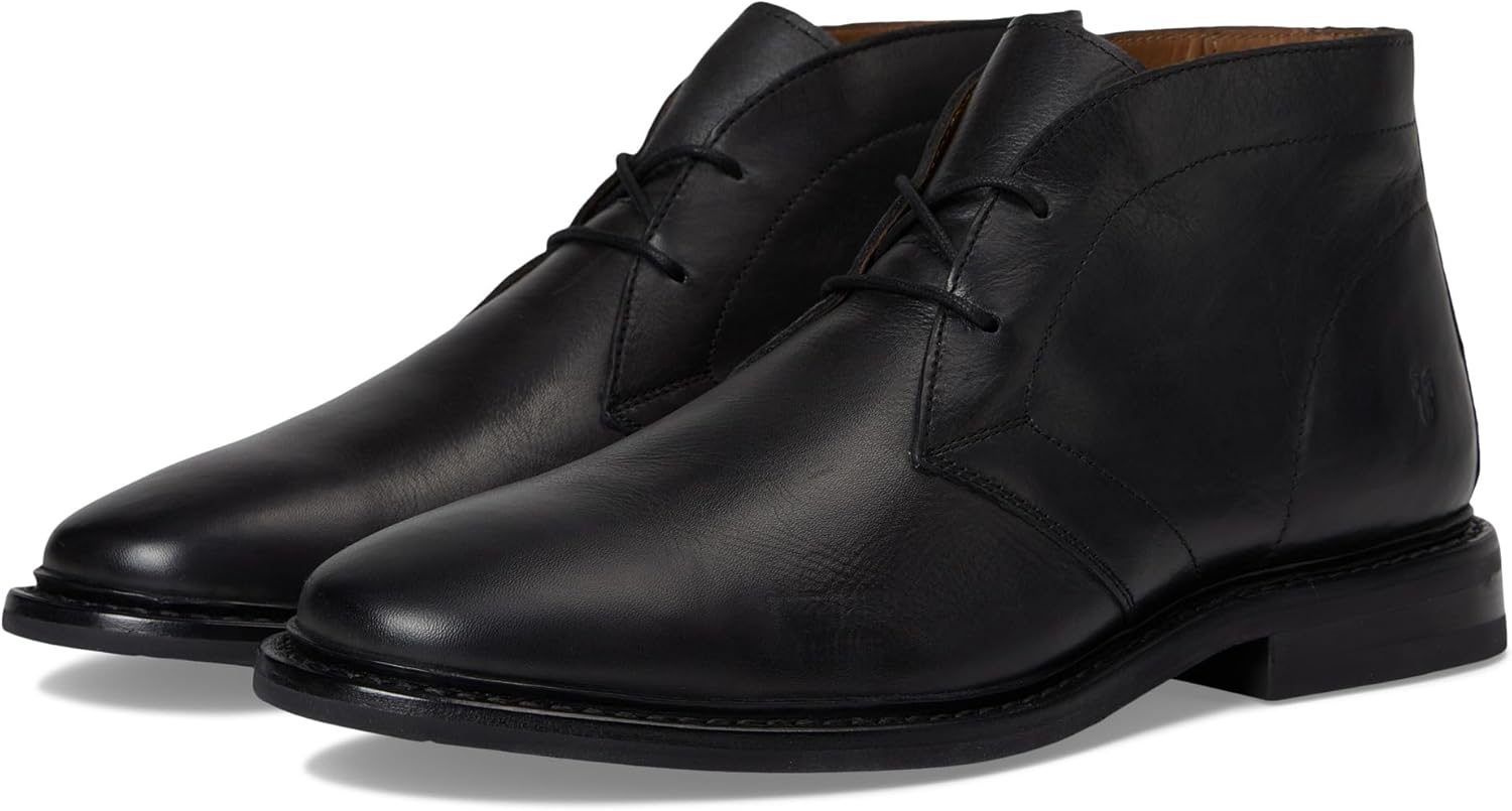Frye Paul Chukka Boots - Men's Classic Leather Ankle Boot with Durable Rubber Sole and Lace-Up Design for Everyday Wear