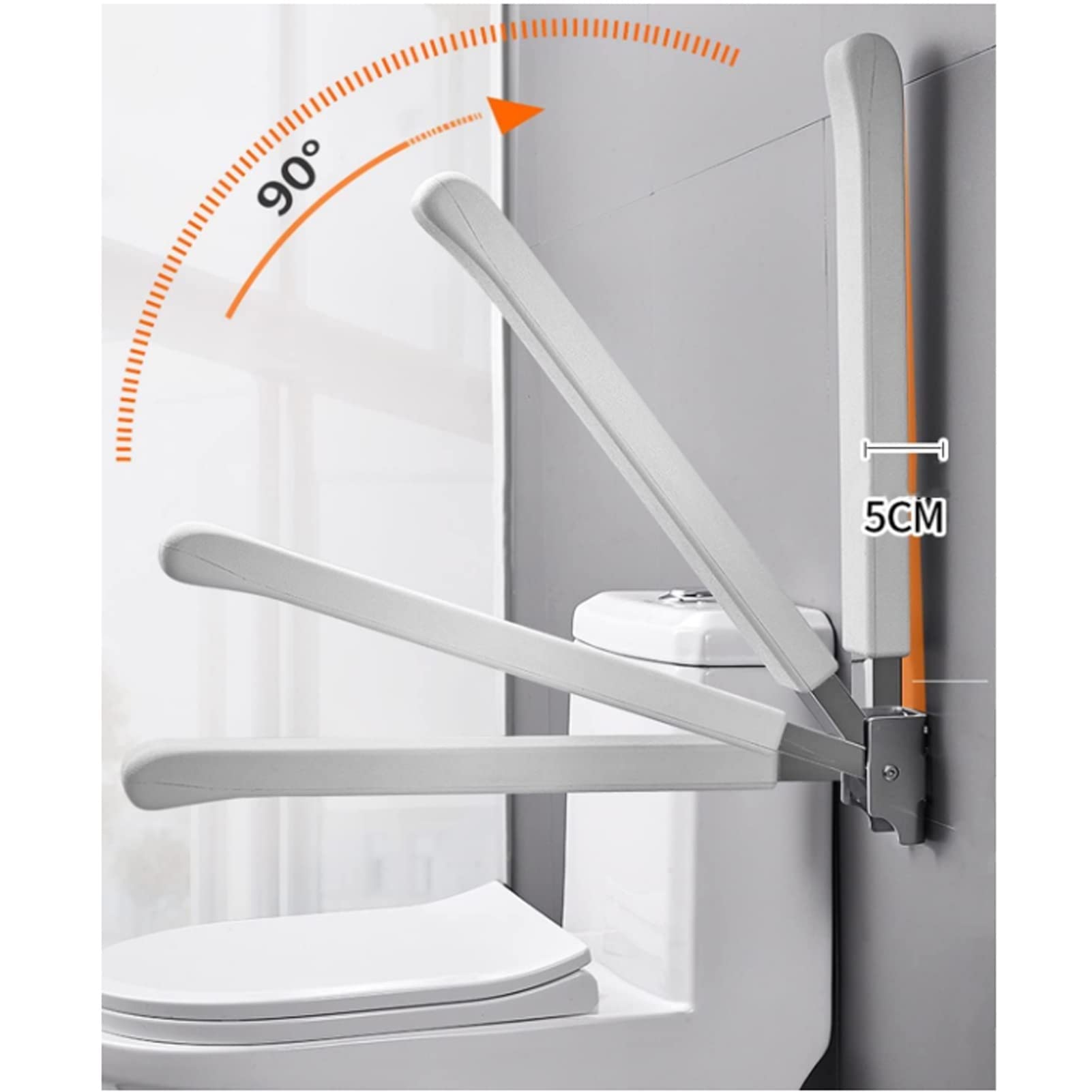 X&Z-XAOY Barra De Agarre para Baño Barra De Seguridad Abatible Barra De Agarre De Pared Asideros De Baño para Personas Mayores con Discapacidad (Size : 75cm)