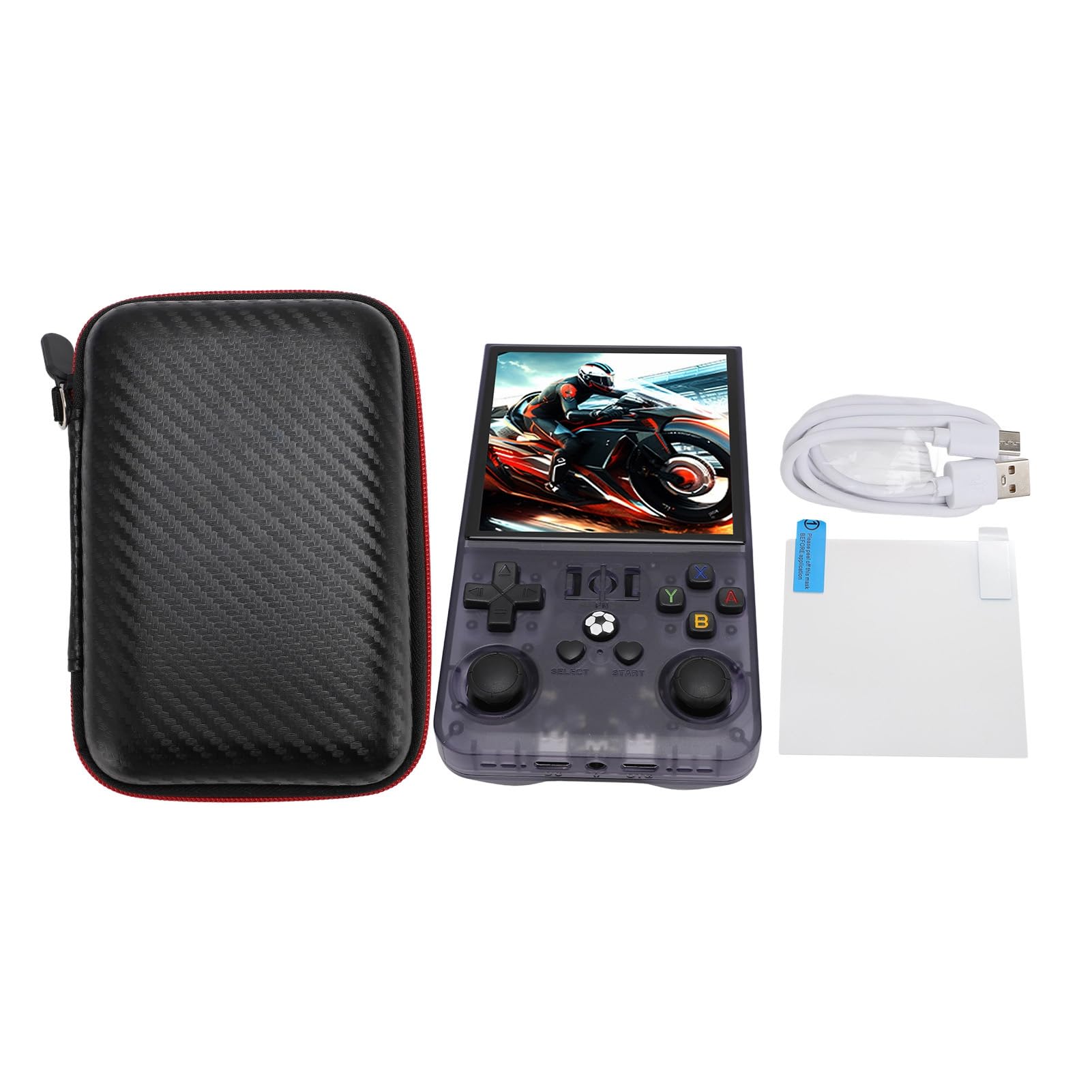 Console di Gioco Portatile retrò, Console di Gioco Portatile con Schermo a Colori IPS da 4 Pollici 720x720, Doppie Leva di Controllo 3D, Batteria da 4000 mAh per Giochi retrò ed Em (128GB)