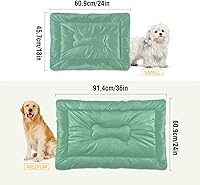 Vista 81 de Dog Bed Mat Soft Comfortable Anti-Slip Bottom Pet Mat Washable Cat Kennel Crate Pad for Small Medium Large Pets 18x24in Hot Pink Beige