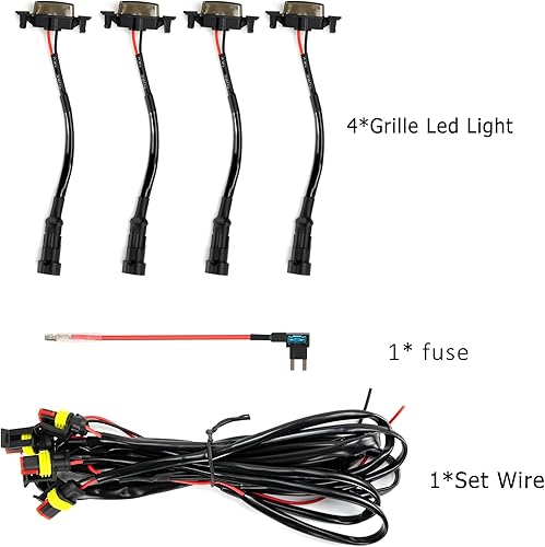 Miniatura 3 de AUTOXBERT Tacoma - Luces LED para parrilla con arnés para Toyota Tacoma TRD PRO 2016 2017 2018 2019 Kit de iluminación LED Raptor para parrilla