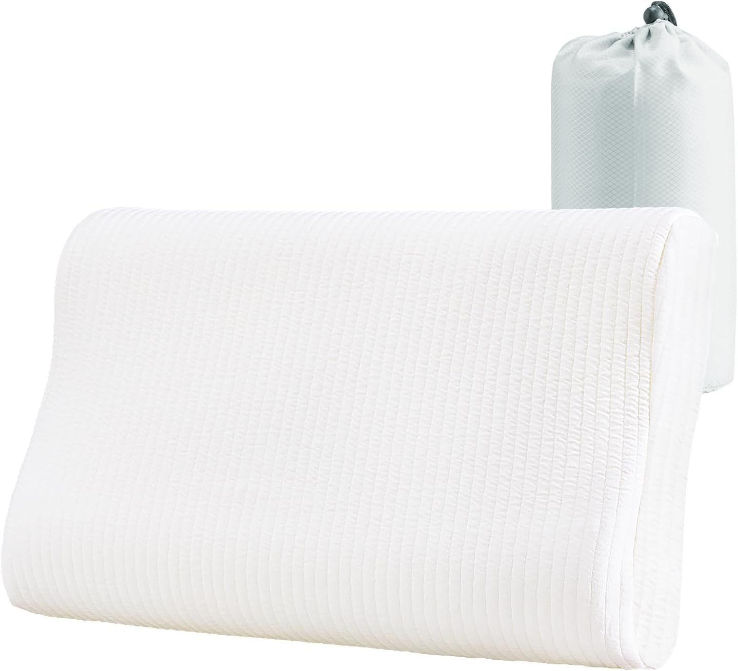 YOUR MOON Memory Foam Travel Pillow, Pure Cotton Cover,