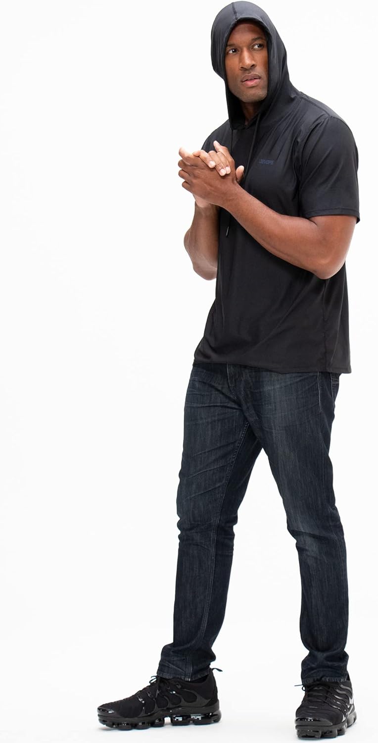 DEVOPS 3 Pack Men's Hoodie Short Sleeve Fishing Hiking Running Workout T-Shirts - Image 3