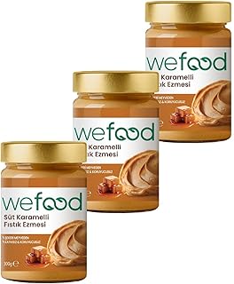 Wefood Süt Karamelli Fıstık Ezmesi 300 gr 3'lü