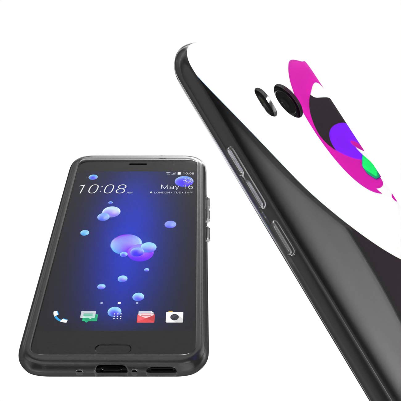 Amazon.com: Toik Slim TPU Phone Case for HTC U19e U11 Life Desire 12 Plus  Ultra One X10 Protective Teen Cover Girls Women Abstract Print Clear Design  Lightweight Pill Gift Silicone Trippy Flexible