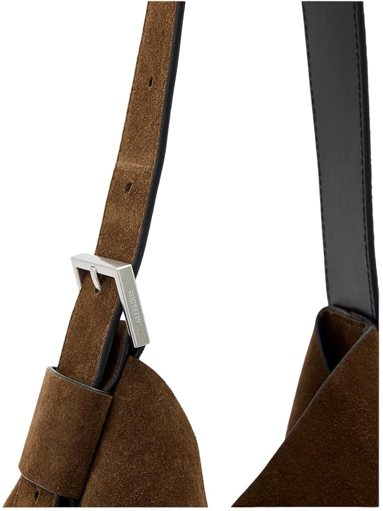 Brown AllSaints Asha Suede Shoulder
