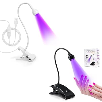 AORAEM LED Nail Lamps 3W Flexible Gooseneck Lamp Quicky Dry + Rechargeable Gooseneck UV Light for Gel Nails Touch Flash Cure Lamp