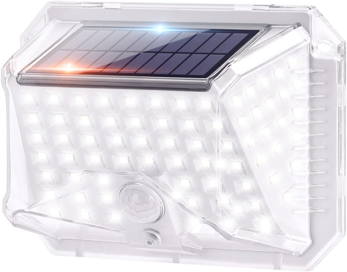 Solar Lights Outdoor Wireless Motion Sensor Security Lights, IP65 Waterproof and 3 Modes Lighting Wall Angle Solar Power Security Lights for Garden Patio Yard