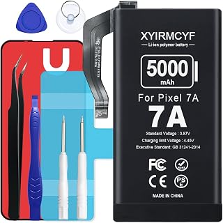 XYIRMCYF 5000mAh for Pixel 7A Battery, (New Upgraded) 0 Cycle Li-Polymer Super Capacity Battery Compatible with Google Pixel 7A with Repair Tools Kit GWKK3, GHL1X, G0DZQ, G82U8