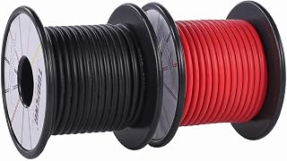 TUOFENG 14 AWG Wire,Soft and Flexible Silicone Insulated Wire 20 m [10 m Black and 10 m Red ] Stranded Wire High Temperature Resistance for RC Applications,Test Lead,Drones Battery