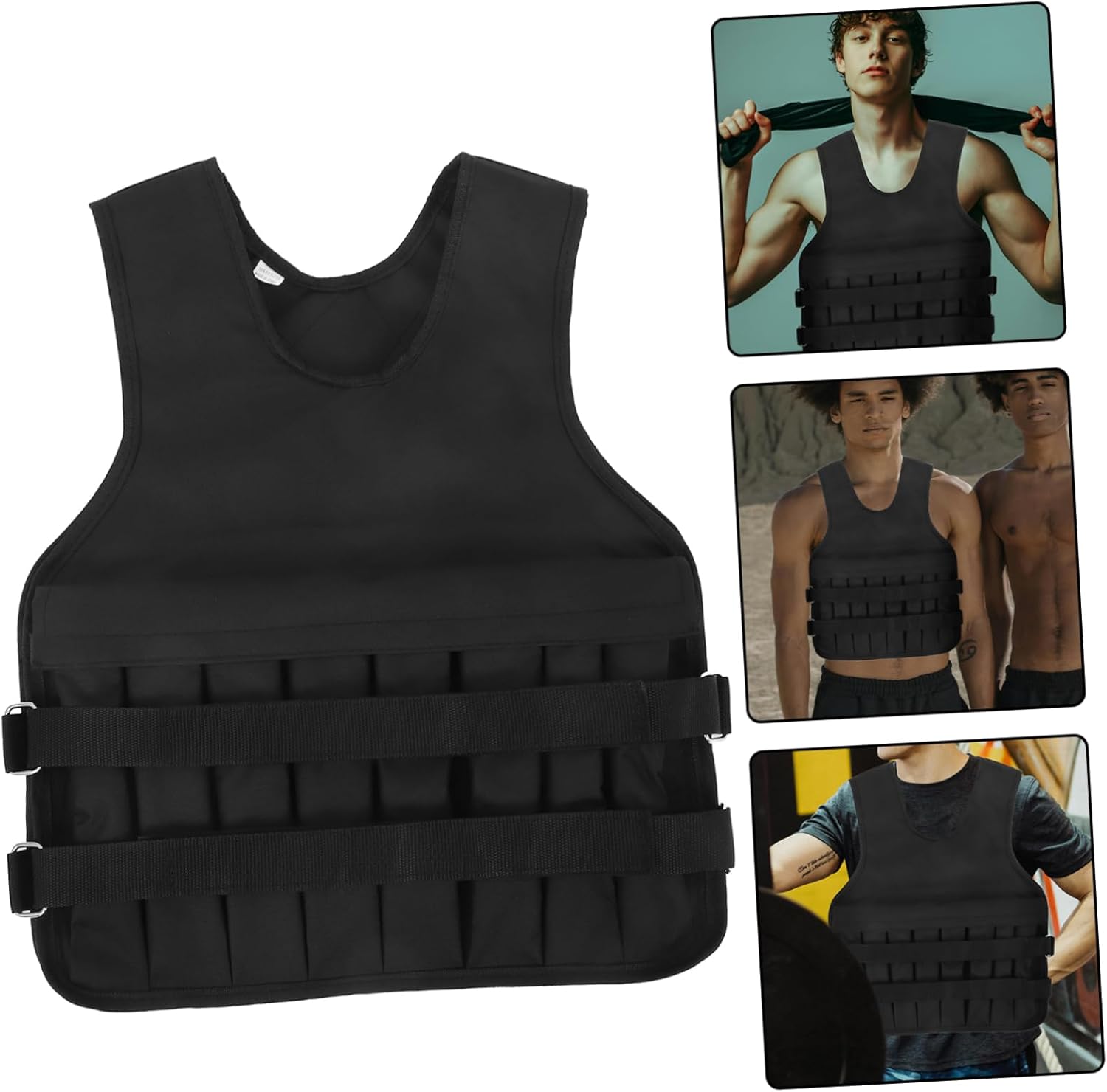 Weighted Vest for Men Women Fitness Training Vest for Strength Running Exercise Breathable Design Multi-functional