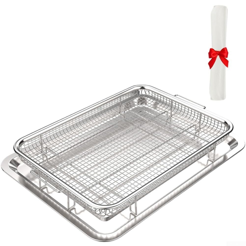 Cesta para freidora de aire grande para preparar cenas familiares los domingos