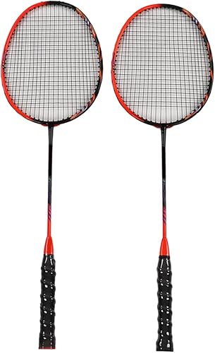 Miniatura 9 de Juego de 2 raquetas de bádminton para juegos de patio al aire libre, juego recreativo, principiantes, raqueta de bádminton profesional, raqueta de