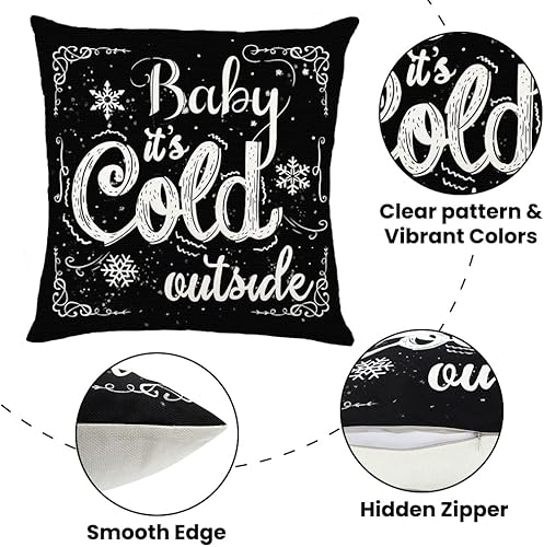 Miniatura 3 de Vellibring Fundas de almohada de Navidad de 18 x 18 pulgadas, muñeco de nieve, ciervo, rojo, decoración de Navidad, decoración de invierno, para