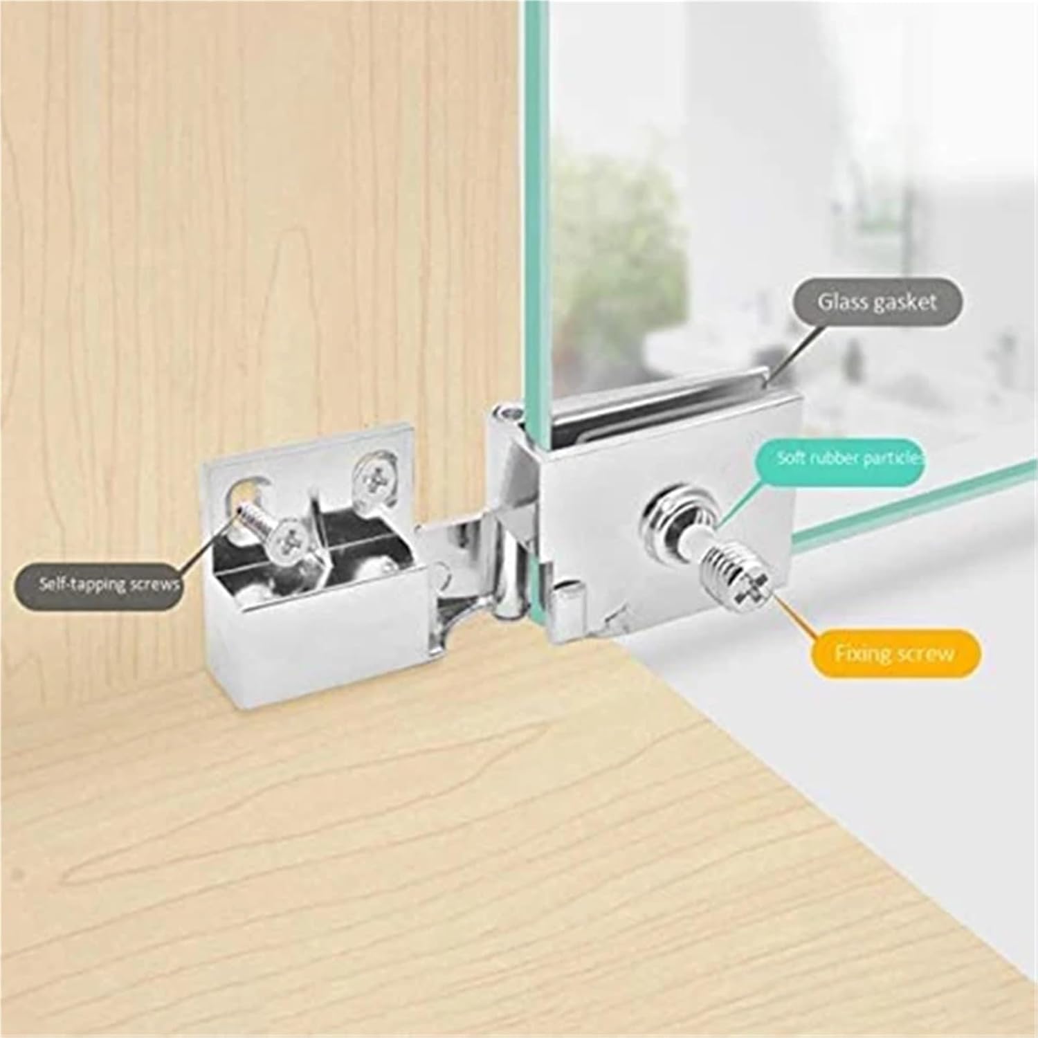 4 Pack Glass Door Hinges Glass Cabinet Door Hinge Glass Wine Cabinet Hinge Glass Display Hinge