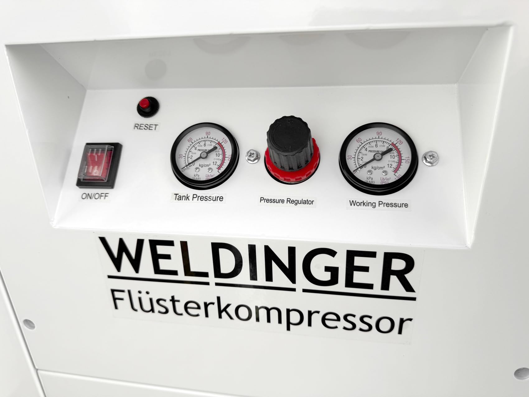 WELDINGER Flüsterkompressor FK100 dental mit Trockner und Luftfeinfilter für Zahnlabore Dental-Arbeitsplätze