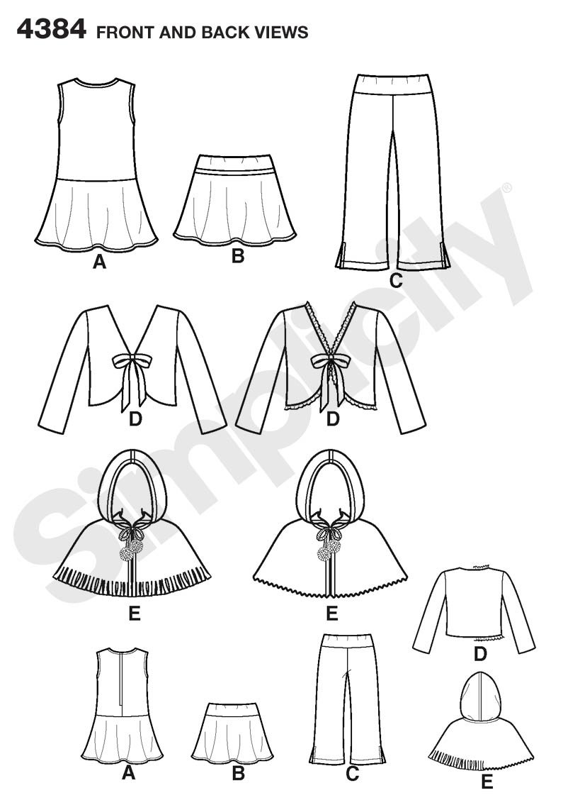 Simplicity Schnittmuster 4384 A für Kinderbekleidung