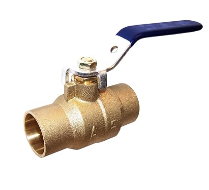 American Valve G100S 1/2 Lead-Free Brass Solder In-Line Ball Valve, 1/2-Inch