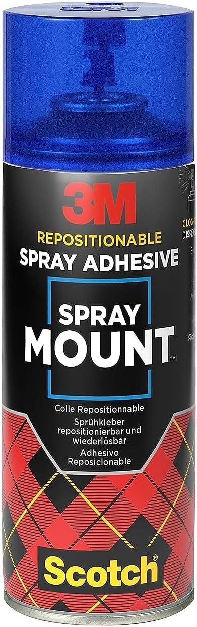 SprayMount Permanent Adhesive Spray, 1 Can 400 ml - Ideal for Mock-ups, Rresentations, School Projects, Display Boards