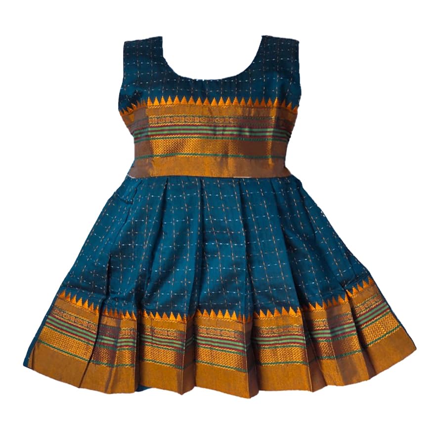 Amba Collection Boutique Girl's New Traditional Ethnic Wear Cotton Irkal Star Pattern Sleeveless Frock - Review, Price and Buying Guide