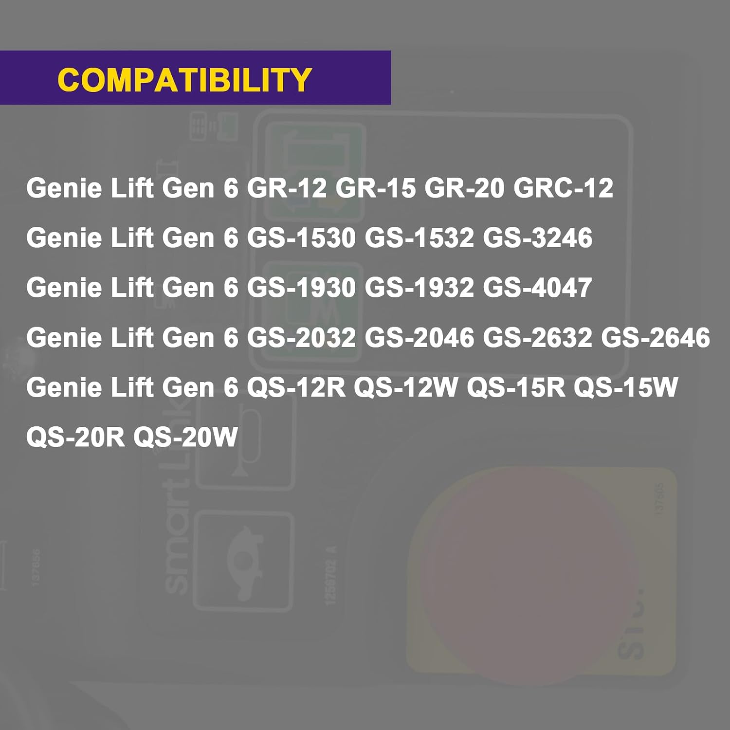 1256727 Scissor Lift Control Box Compatible with Genie Gen 6 GR-12 GR-15 GS-1930 GS-2632 GS-2646 GS-3246 GS-1530 GS-1532 GS-1930 GS-1932 GS-2032 GS-2046 Replace 1256727GT