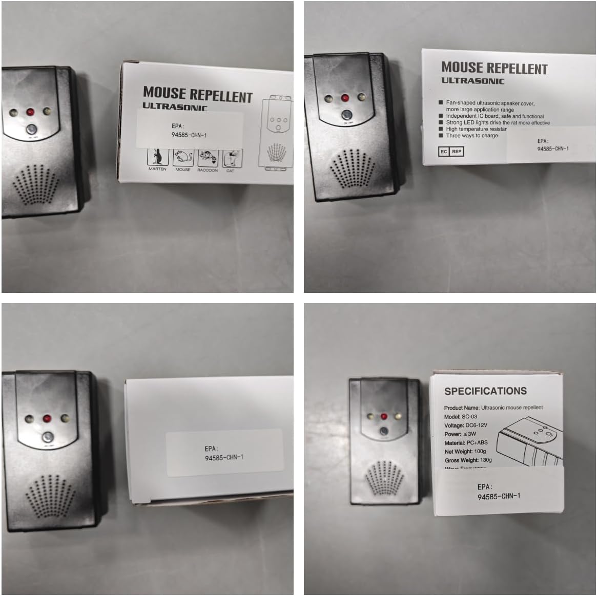 Rodent Repellent for Car Engine,Ultrasonic Mouse Repellent Car Rodent Repeller Under Hood Battery Operated Rat Deterrent with Flashing Lights,Keep Squirrels Rats Mice Out of Attic Outdoors Indoors