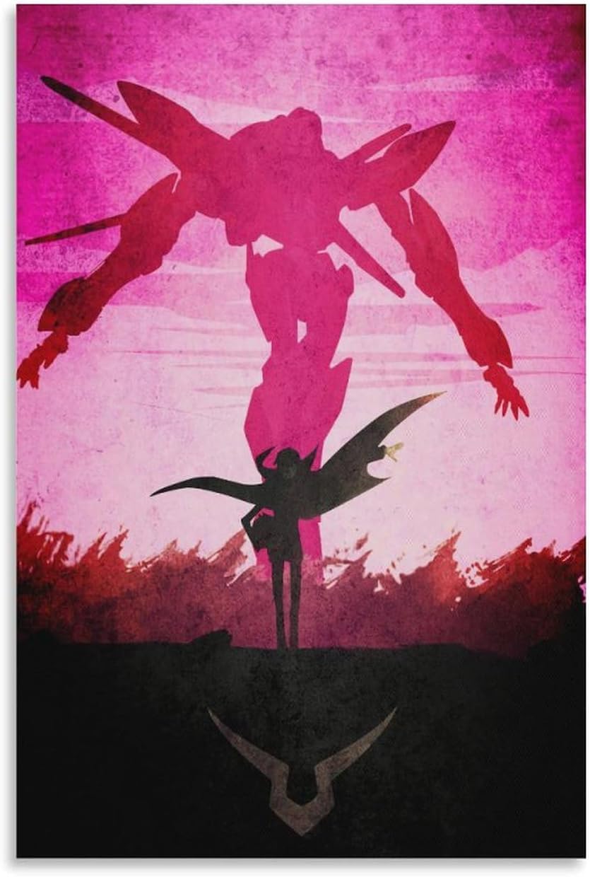 YCDSSM Anime Code Geass Lelouch Poster Canvas Wall Art Room Aesthetics HD Modern Decorative Painting For Teens Bedroom Liveroom Dorm Deco 12x18inch(30x45cm), Unframe-style