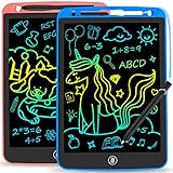2 Pack LCD Writing Tablet for Kids, Colorful 10 Inch Doodle Board Drawing Pad, Scribbler Boards Draw