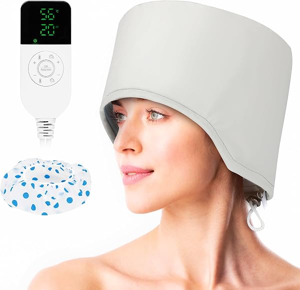 SPTHTHHPY Gorro de Calentamiento Calor Pelo, Cuidado del Cabello con Vapor Eléctrico Para Spa, Belleza Nutritivo,Gorro de Tratamiento Termico Para Uso en El Hogar - 1
