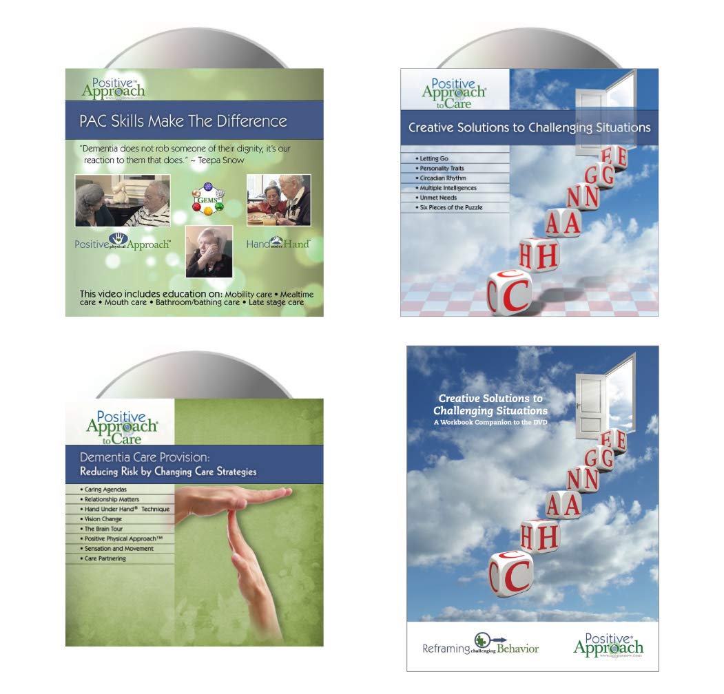Teepa Snows Dementia Care Essentials 3 DVD and Workbook Bundle by Positive Approach to Care PAC for Professional Caregivers like Nurses, RNs, CNAs, Skilled Nursing Caregiver Teams