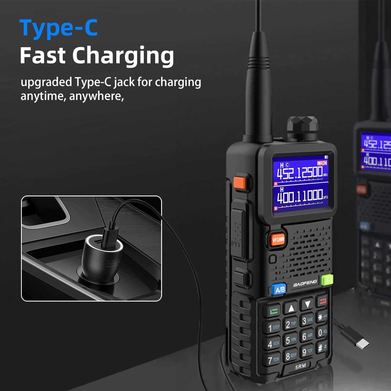 BAOFENG UV-5RM Ham Radio - Long Range Walkie Talkies -7