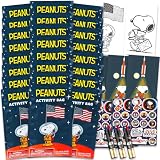 Peanuts Charlie Brown Mini Party Favors Set for Kids - Bundle with 24 Mini Snoopy Charlie Brown Play Packs with Coloring Pages, Stickers and More | Snoopy Birthday Party Supplies
