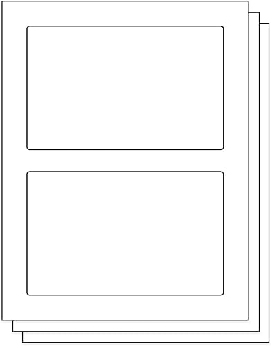 Etiquetas de envío STAMPS.COM SDC-1200 de 4-14 x 6-34 pulgadas - 2 por hoja, 300 etiquetas, 150 hojas para impresoras de inyección de tinta y láser