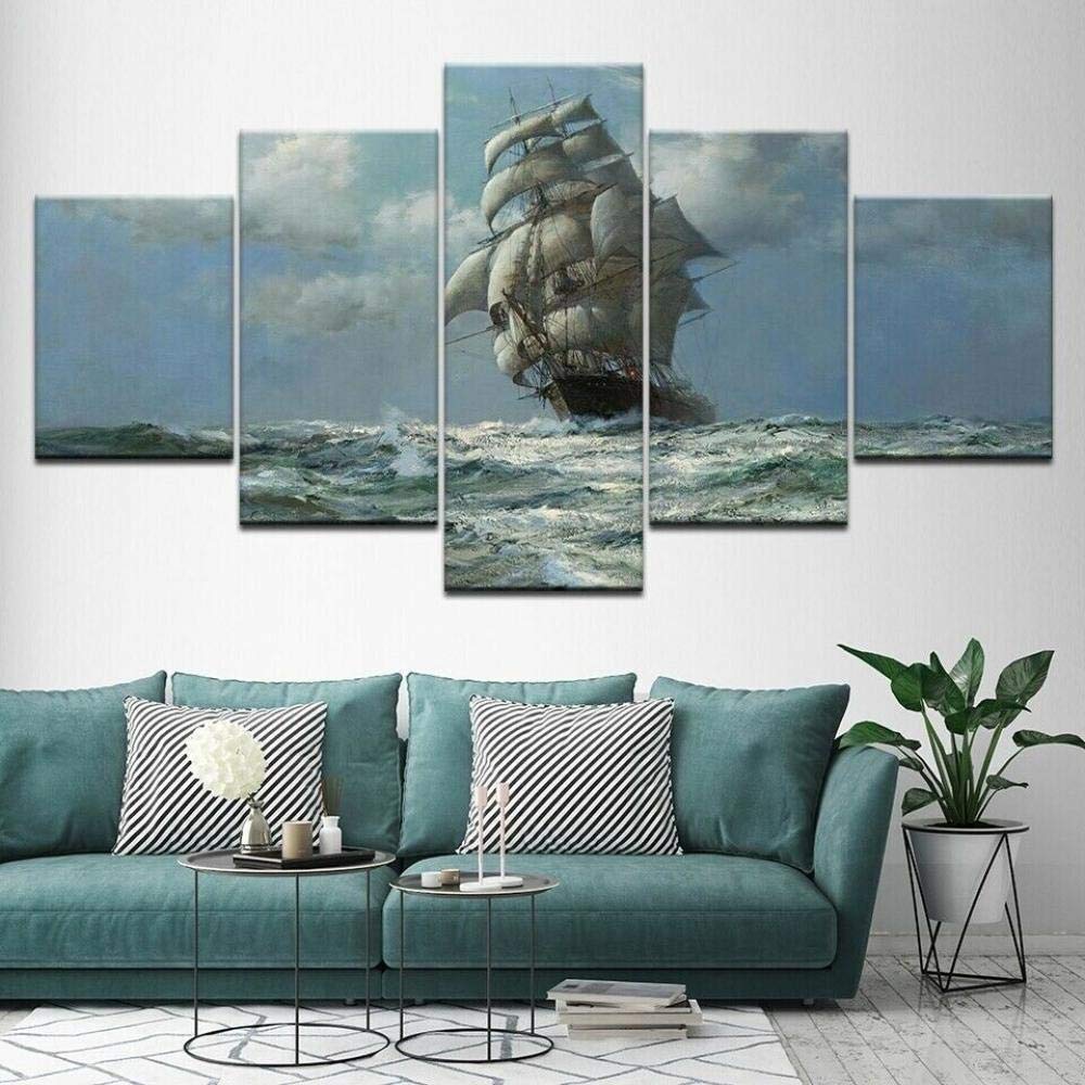 Toile impression affiche murale grand format vieux voilier Myrdsio - 6