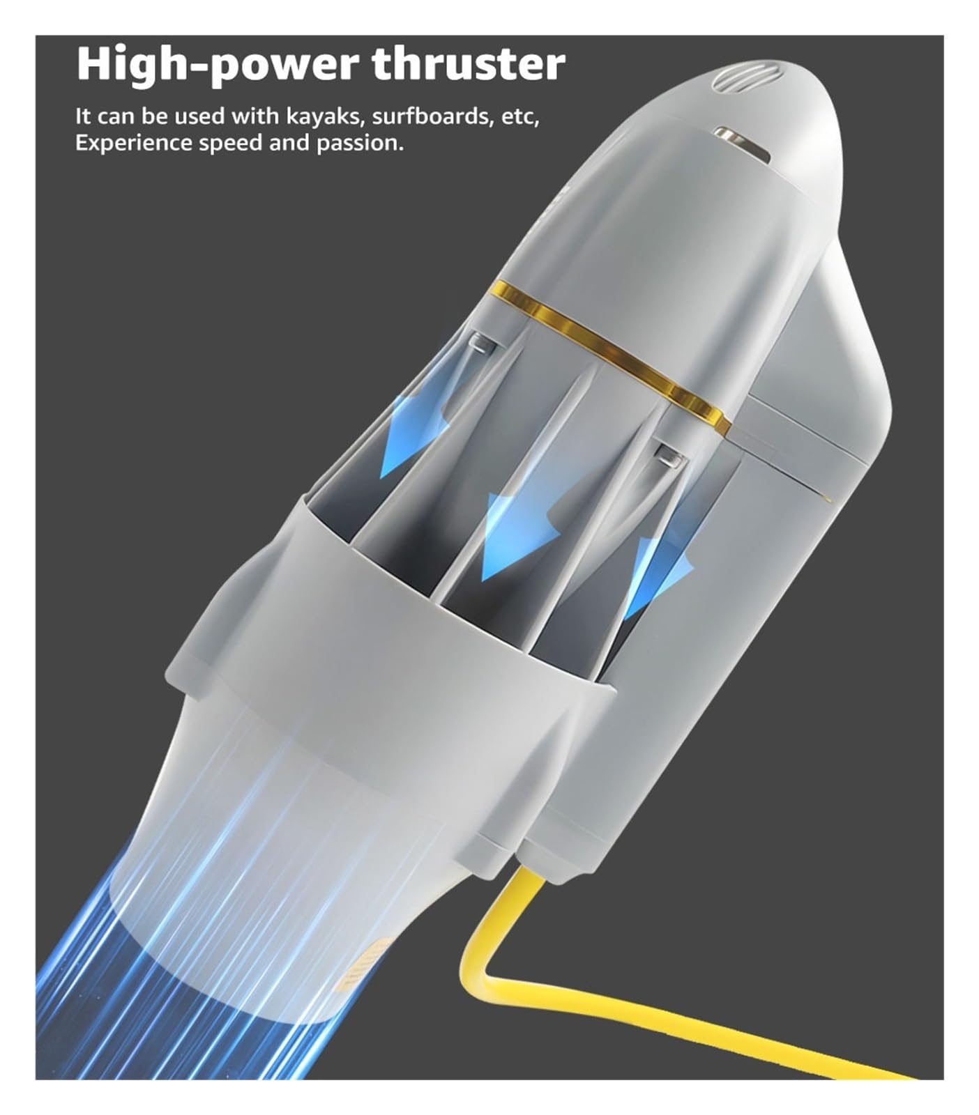 Deska do pływania na stojąco Zestaw podwodnych silników 12-16 V o całkowitym ciągu 7,5 funta, 1-3 km/h, elektryczna deska do wiosłowania z dużą prędkością, bezszczotkowy silnik(2m)