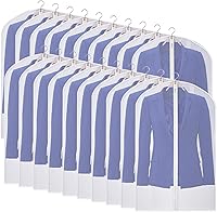 Vista 14 de Kntiwiwo Fundas de hombro para colgar ropa (juego de 10) cubiertas de polvo transpirables para prendas de vestir cubiertas protectoras de ropa