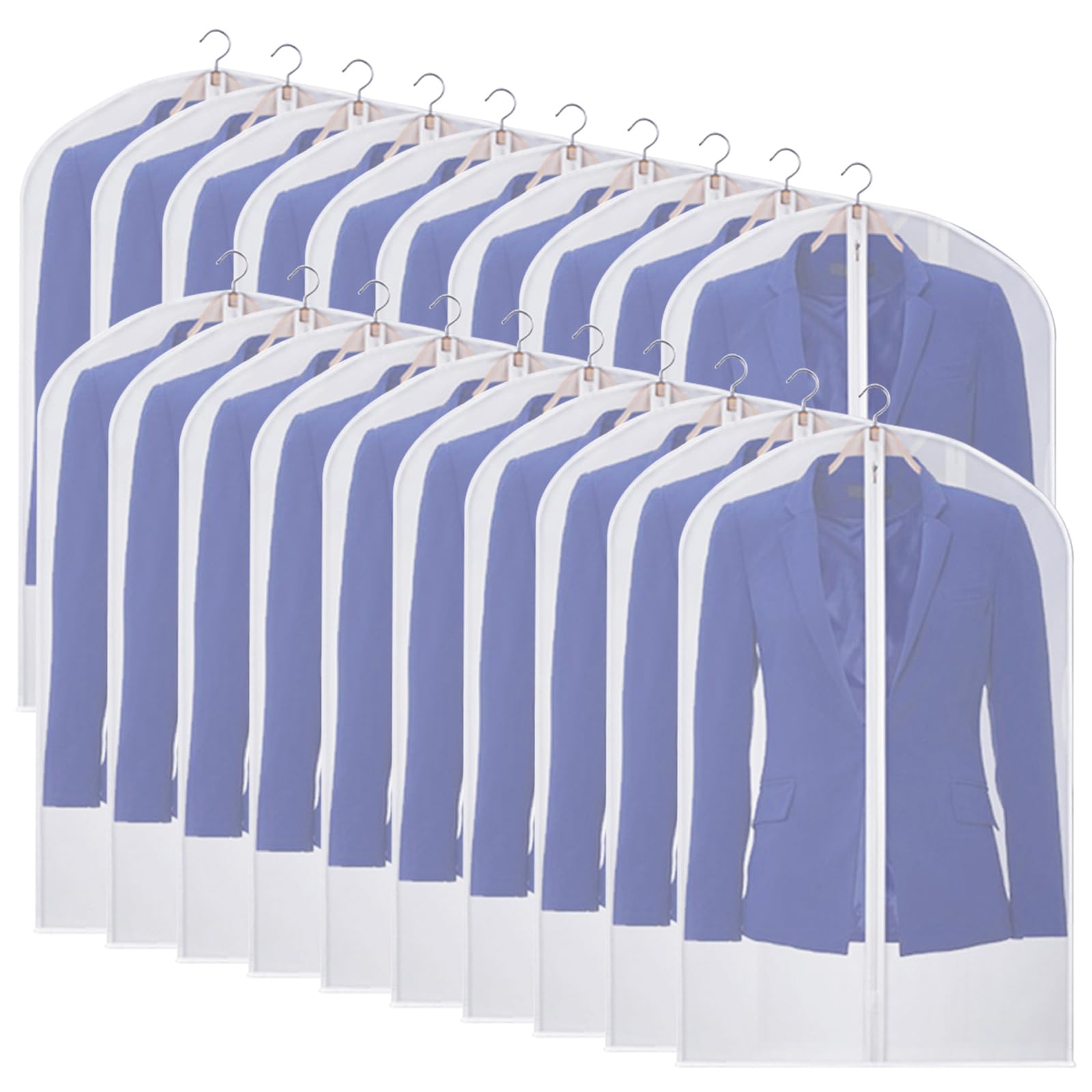 Univivi Suit Bags for Men 20 Pack Travel Garment Bags, Breathable Clothes Covers Protector Bags