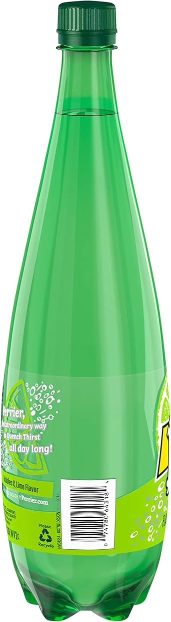 Perrier Lime Flavored Sparkling Mineral Water, 1 Liter