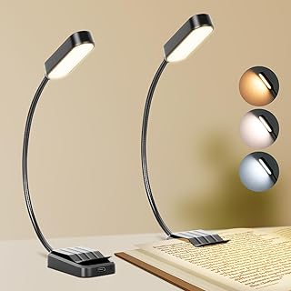 2 Pack Book Light Reading Lights 3 Colors Small Desk Lamp LED Night Light