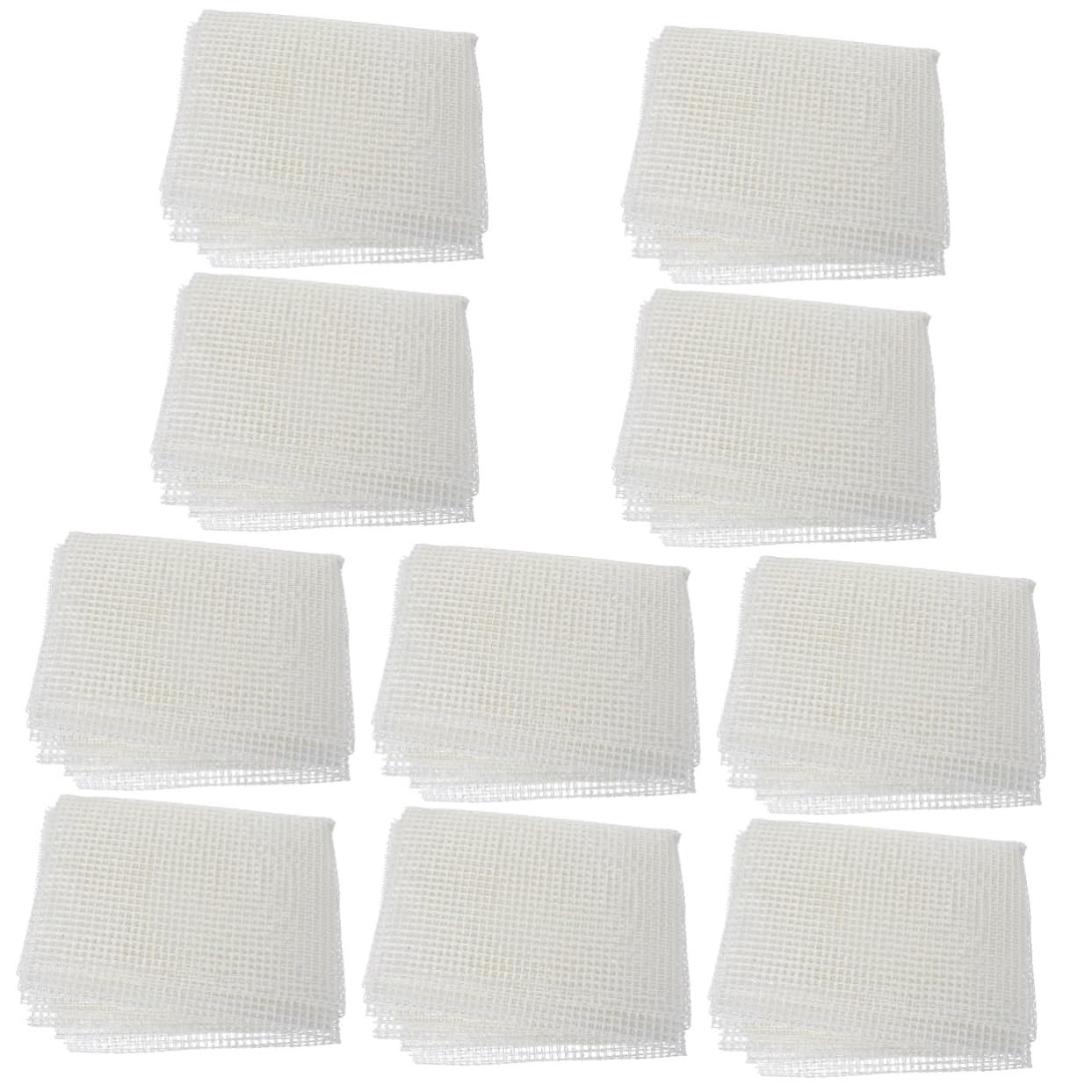 10 x gewebte Netzstoff-Teppiche, Tapisserie, Teppich, Stickgarn, Haken, Bastelwerkzeug, weiß