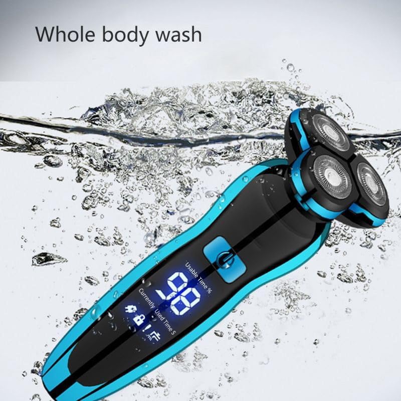 Head Shaver for Men, Electric Razor Electric Shaver Hair Cutting Shaving Machine for Men Clipper Beard Trimmer Rotary Shaver 100% Water Proof, Zn8508-1 With Lcd