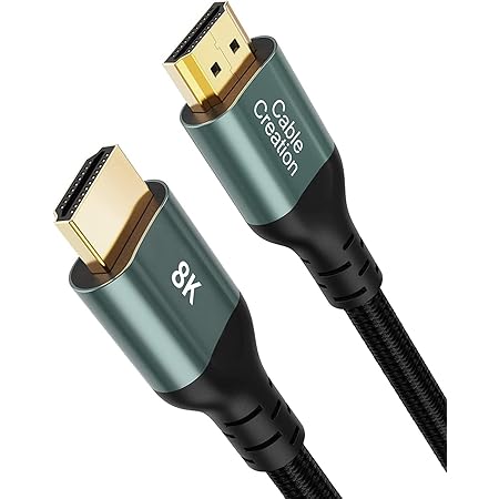 CableCreation 8K HDMI Cable 3.3 Feet,Cablecreation 48Gbps Ultra High Speed 8K/60Hz eARC HDR HDCP 2.2 2.3 HDMI Cable Compatible with Personal Computer,Laptop,PS5,PS4,Xbox Series X,Roku TV,Sony TV-Green